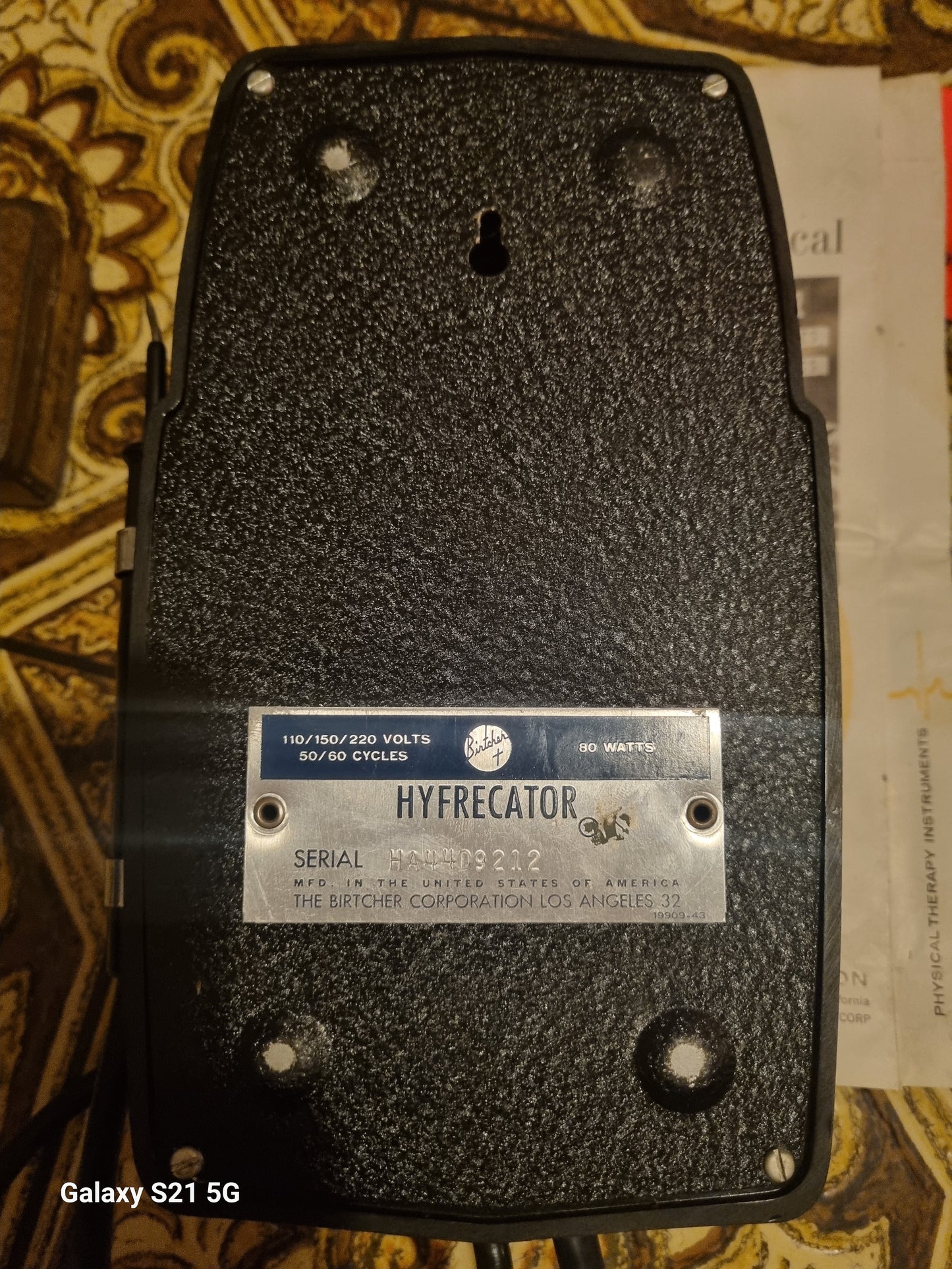 1962 Hyfrecator - Birtcher